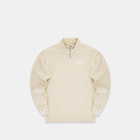 The Essentials Half-Zip Crewneck - Dune