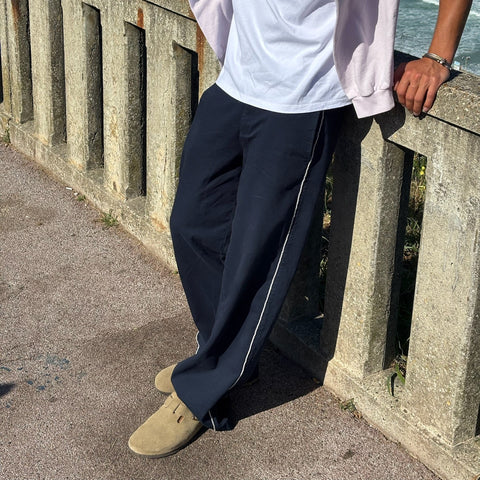 S2 / Stamped Piping Barrel Pants - Nightfall