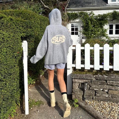 Fall / The SUS Knitted Hoodie - Heather Grey