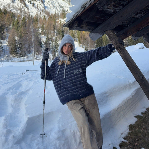 Winter4 / Essentials Striped Mohair Knit - Nightfall