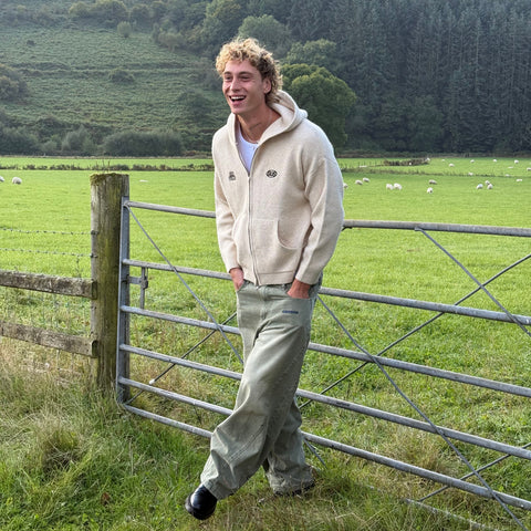 Fall / Backmark Knitted Zipped Hoodie - Dune