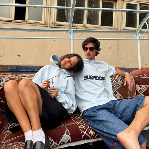 Spring / Slanted Tee - Celestial Blue