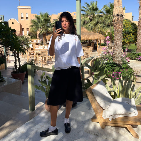 Spring / Orange Aura Star Tee - White