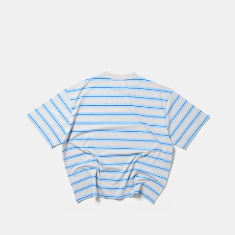 Summer Breeze / Mirror Striped Tee - Heather & Blue