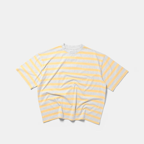 Summer Breeze / Mirror Striped Tee - Heather & Yellow