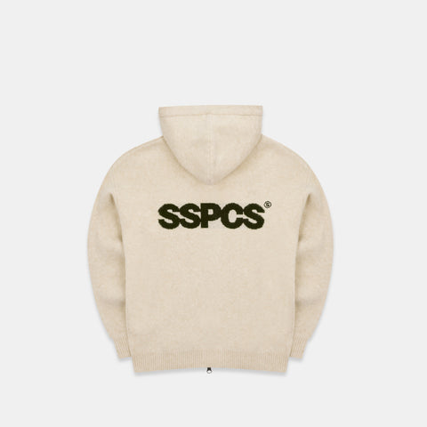 Fall / Backmark Knitted Zipped Hoodie - Dune