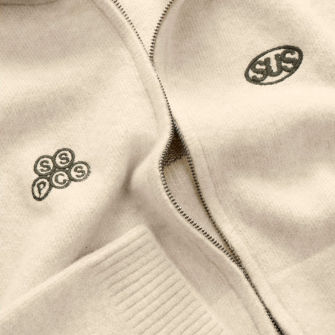 Fall / Backmark Knitted Zipped Hoodie - Dune