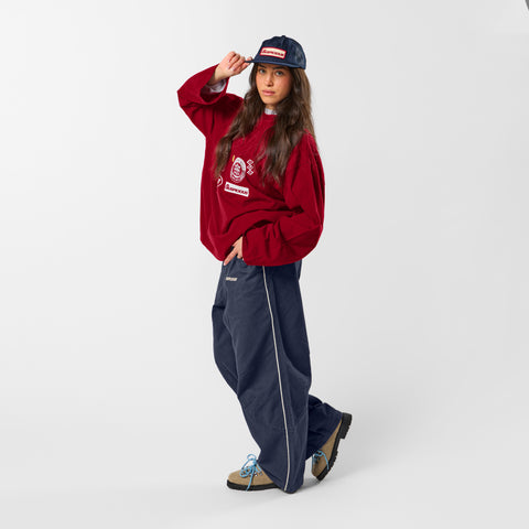 Off Season / Badge Line Up Longsleeve - Dark Red