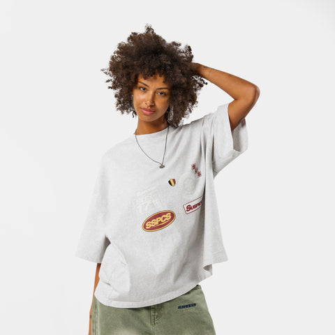 Off Season / Badge Line Up Tee - Ash