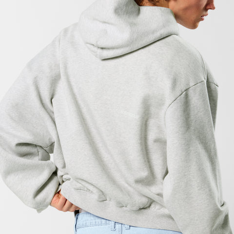 Off Season / Badge Line Up Zip-Up Hoodie - Ash
