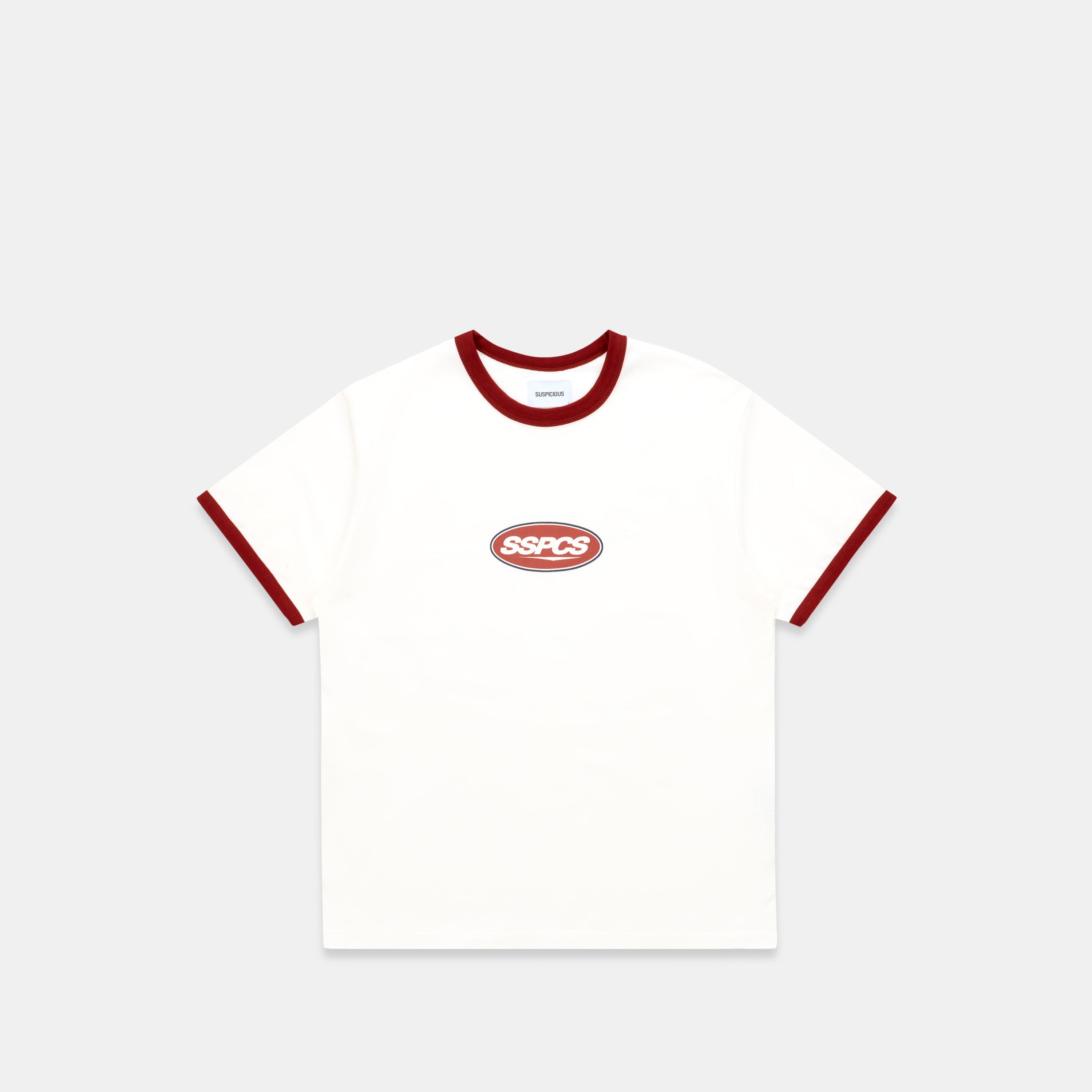 Badge Ringer Tee - Red – Suspicious Antwerp