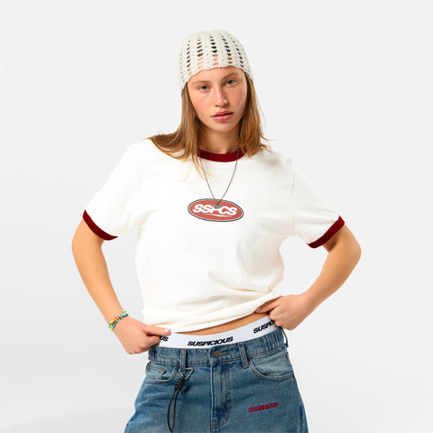 Off Season / Badge Ringer Tee - Red