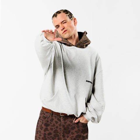 Leopard / Base Hoodie - Neutral Heather