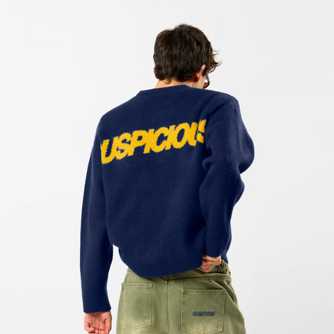 Camo / Base Knitted Sweat - Deep Navy