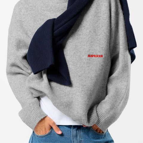 Camo / Base Knitted Sweat - Neutral Heather