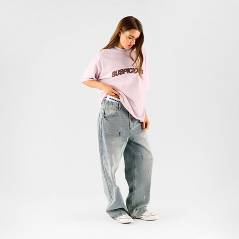 Leopard / Base Tee - Light Lilac
