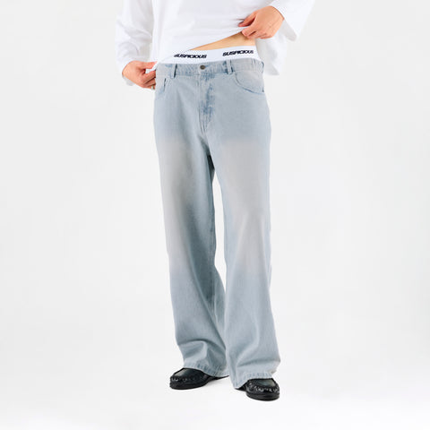 Basics / Basic Baggy Jeans - Bleached