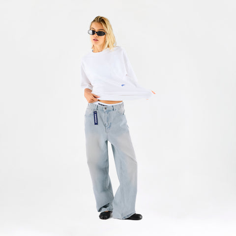 Basics / Basic Baggy Jeans - Bleached
