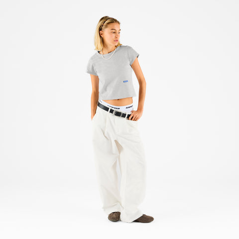 Basics / Basic W Baby Tee - Ash