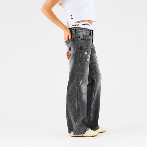 Women Drop / Basic W Bootcut Jeans - Black