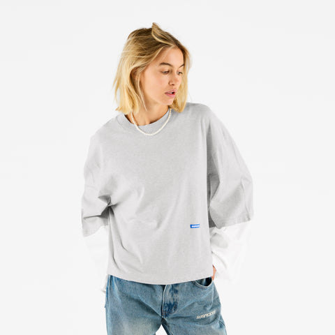 Basics / Basic W Layered Longsleeve - Ash