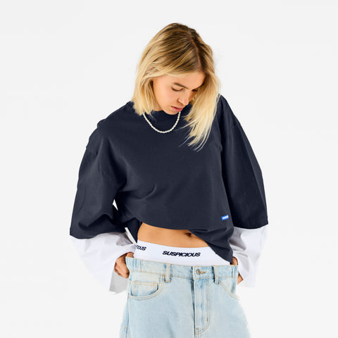 Basics / Basic W Layered Longsleeve - Nightfall