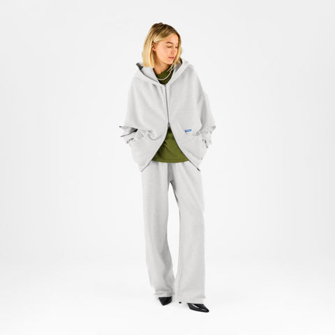 Basics / Basic Zip-Up Hoodie - Ash