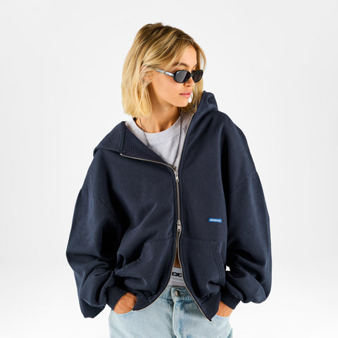 Basics / Basic Zip-Up Hoodie - Nightfall