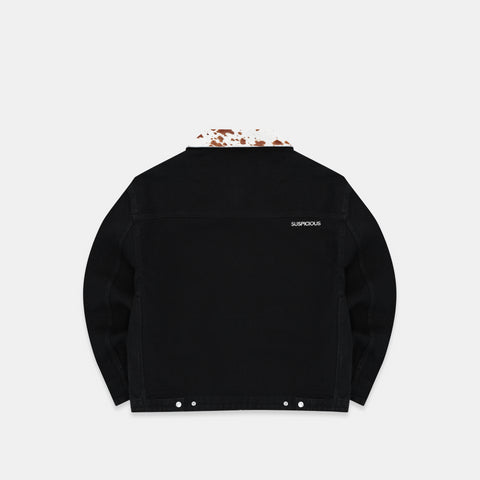 Daisy Denim Zip-Up Jacket - Black