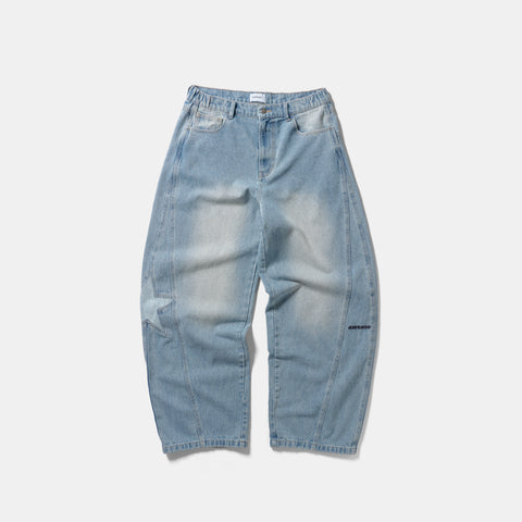 Suspicious Cowboys / Bleached Star Barrel Jeans - Washed Blue