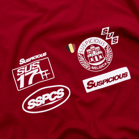 Off Season / Badge Line Up Longsleeve - Dark Red