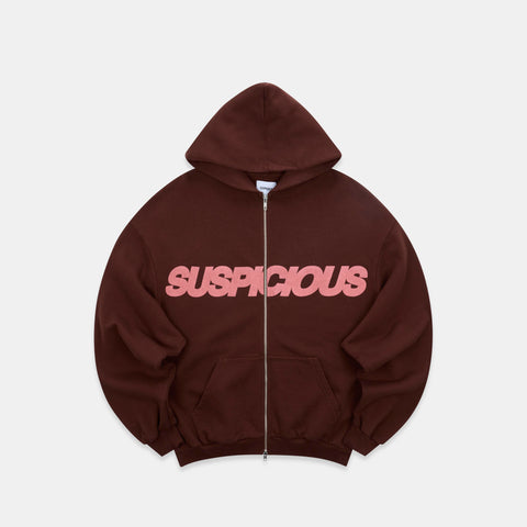 Camo / Base Zip-Up Hoodie - Burnt Mahogany