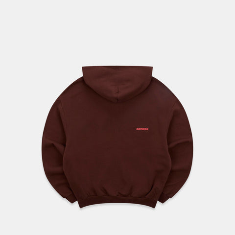 Camo / Base Zip-Up Hoodie - Burnt Mahogany