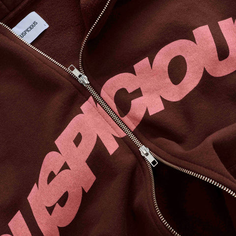 Camo / Base Zip-Up Hoodie - Burnt Mahogany