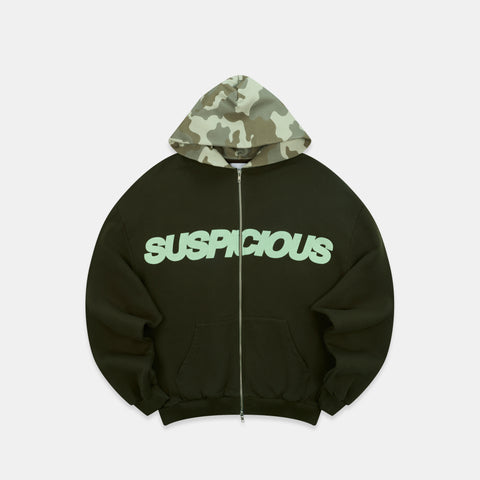 Camo / Base Zip-Up Hoodie - Tarmac