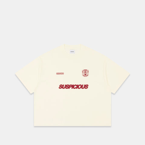 Bestsellers Variants / Emblem Tee - Natural & Ruby Red