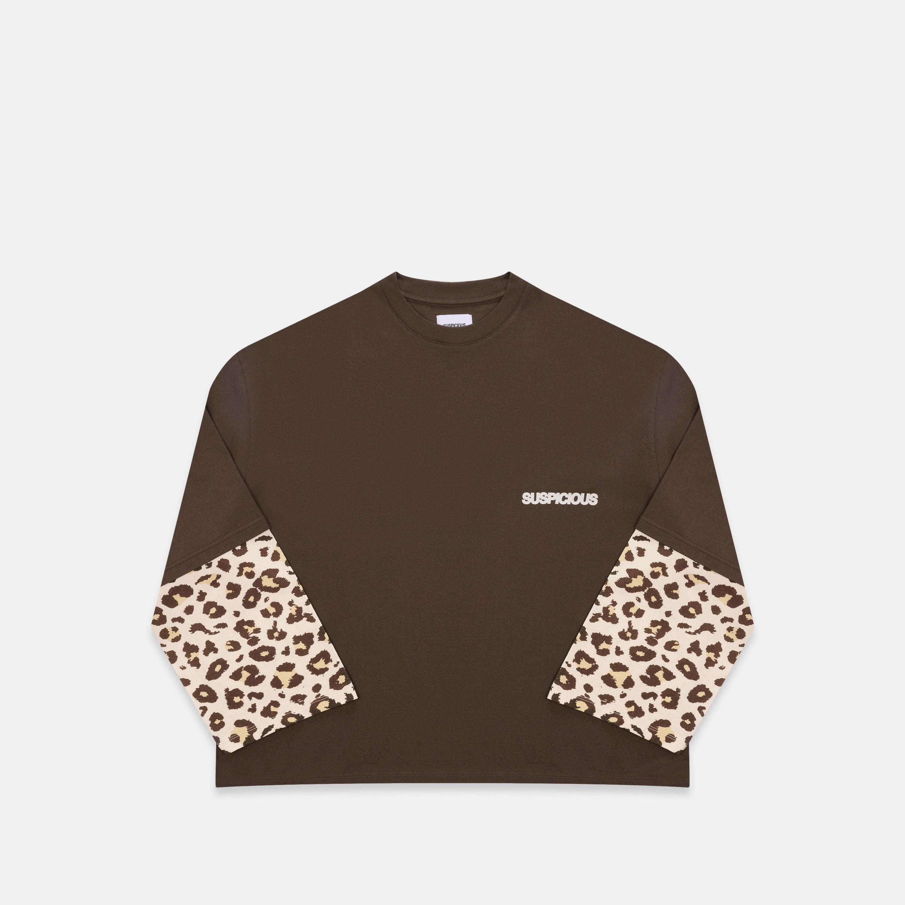 Leopard Layered Longsleeve - Espresso – Suspicious Antwerp