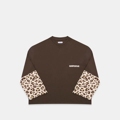 Leopard / Leopard Layered Longsleeve - Espresso