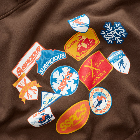 Winter3 / Patchwork Hoodie - Coffee