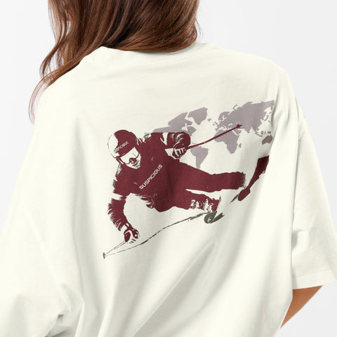 Winter3 / Race the map Tee - Natural