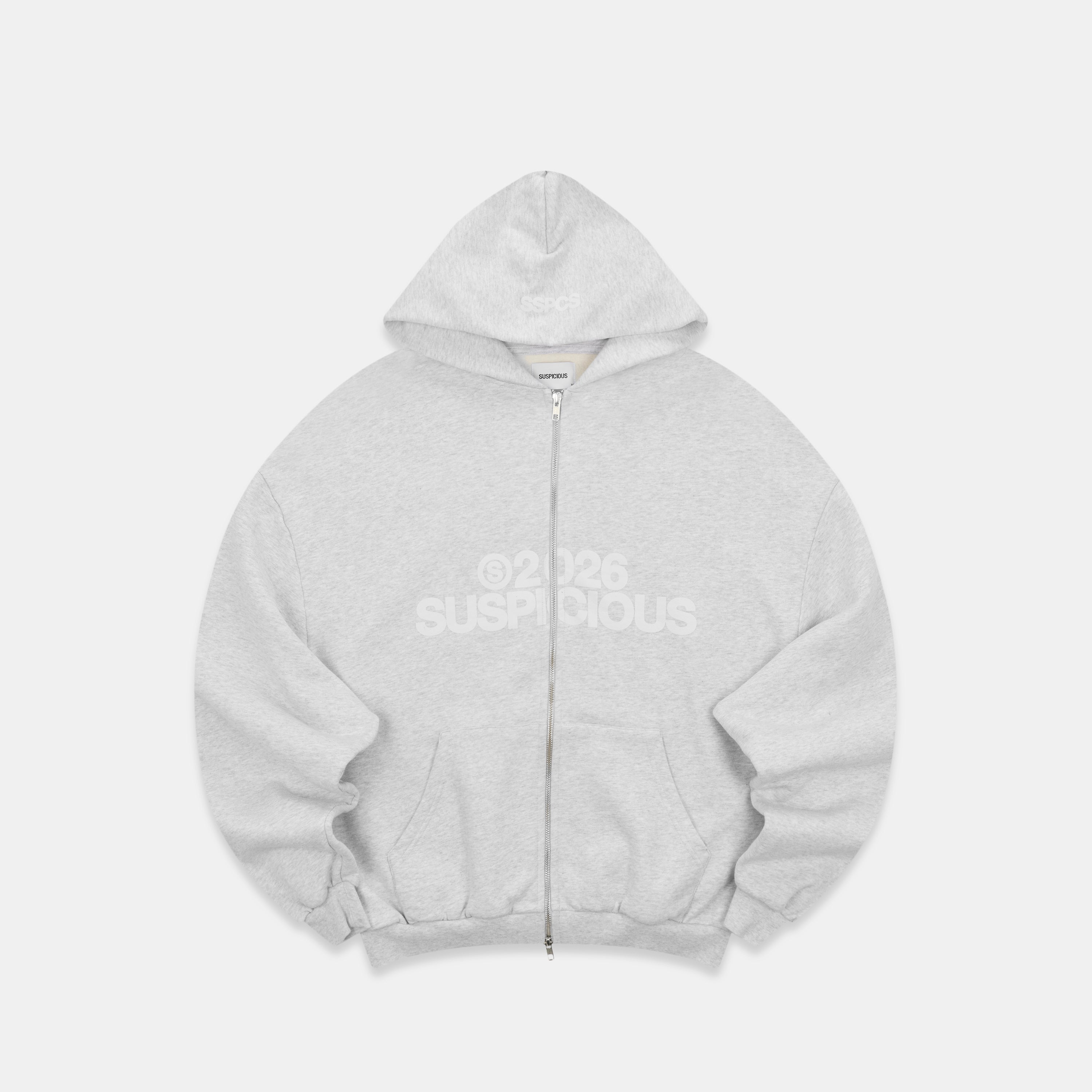 S2026 Zip-Up Hoodie - Ash – Suspicious Antwerp