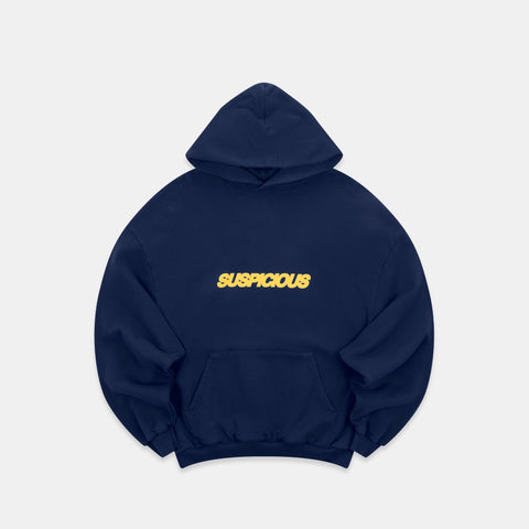 Camo / Slanted Hoodie - Deep Navy