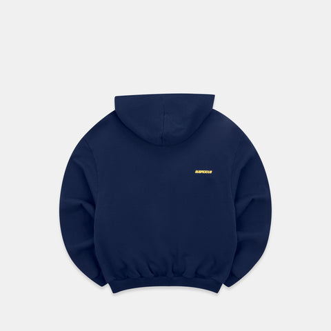 Camo / Slanted Hoodie - Deep Navy