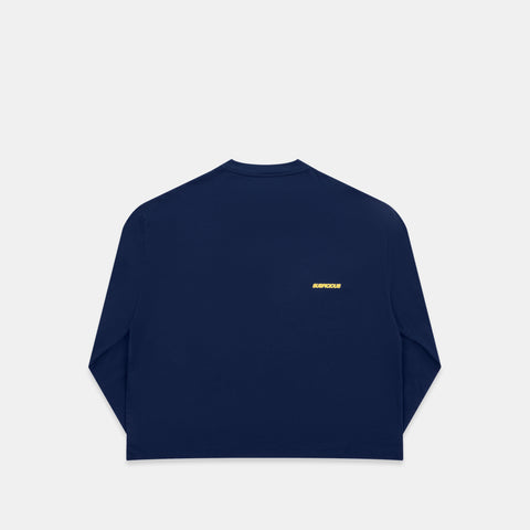 Camo / Slanted Longsleeve - Deep Navy