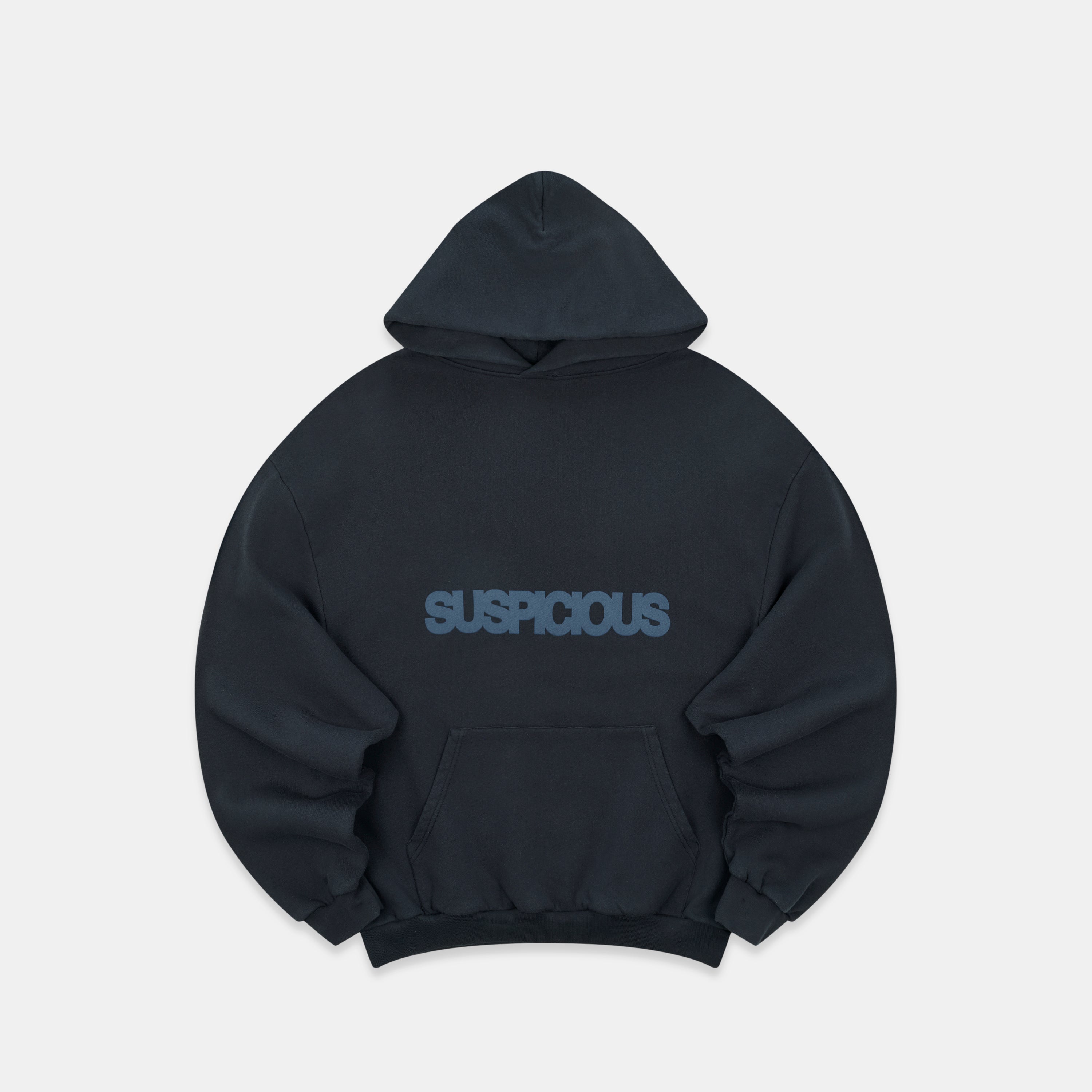 正規 suspicious Antwerp black hoodie Solid Hoodie - Nightfall – Suspicious Antwerp