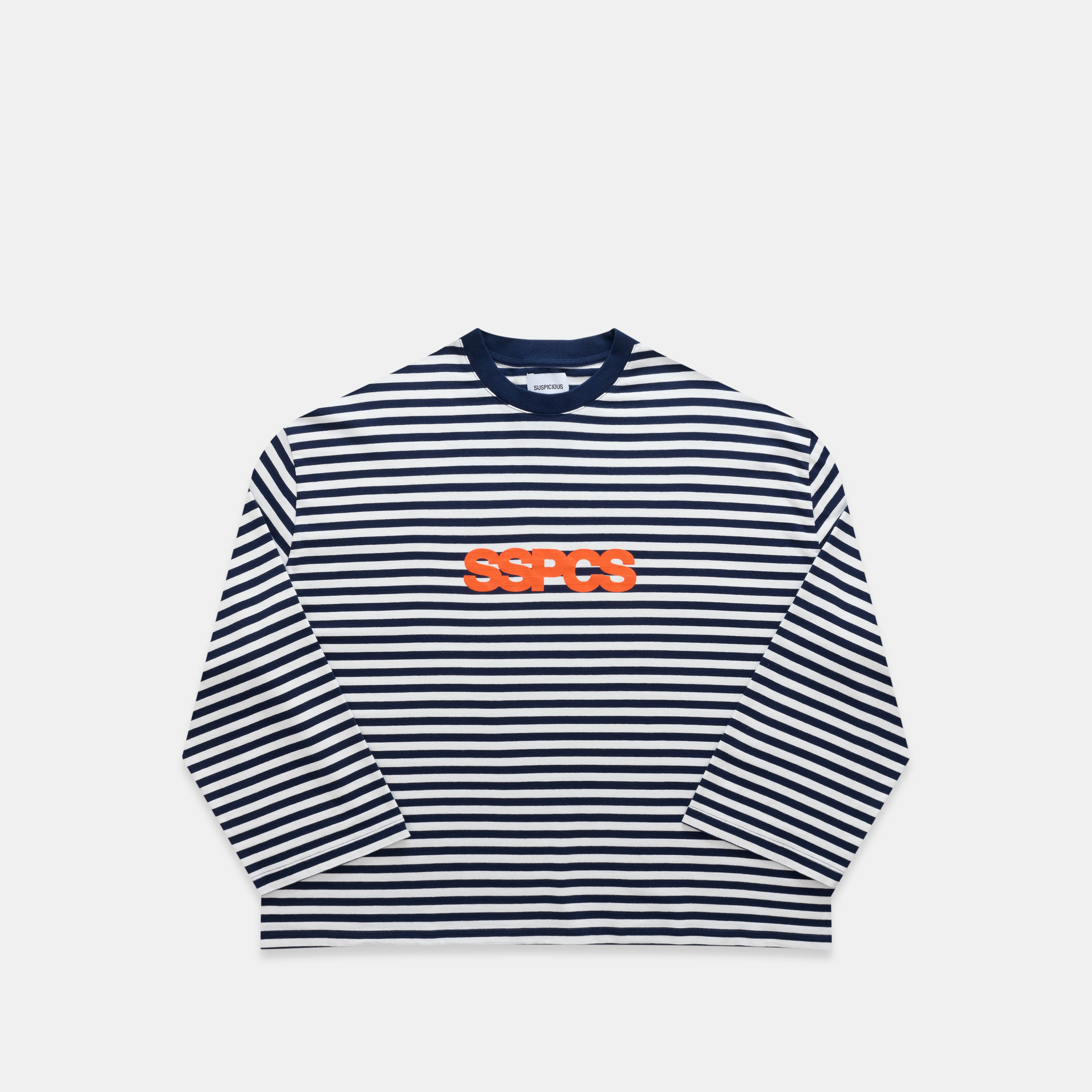Solid Striped Longsleeve - Coastal Blue – Suspicious Antwerp