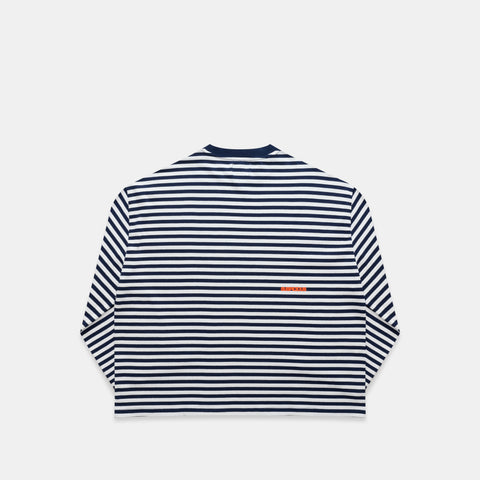Bestsellers Variants / Solid Striped Longsleeve - Coastal Blue