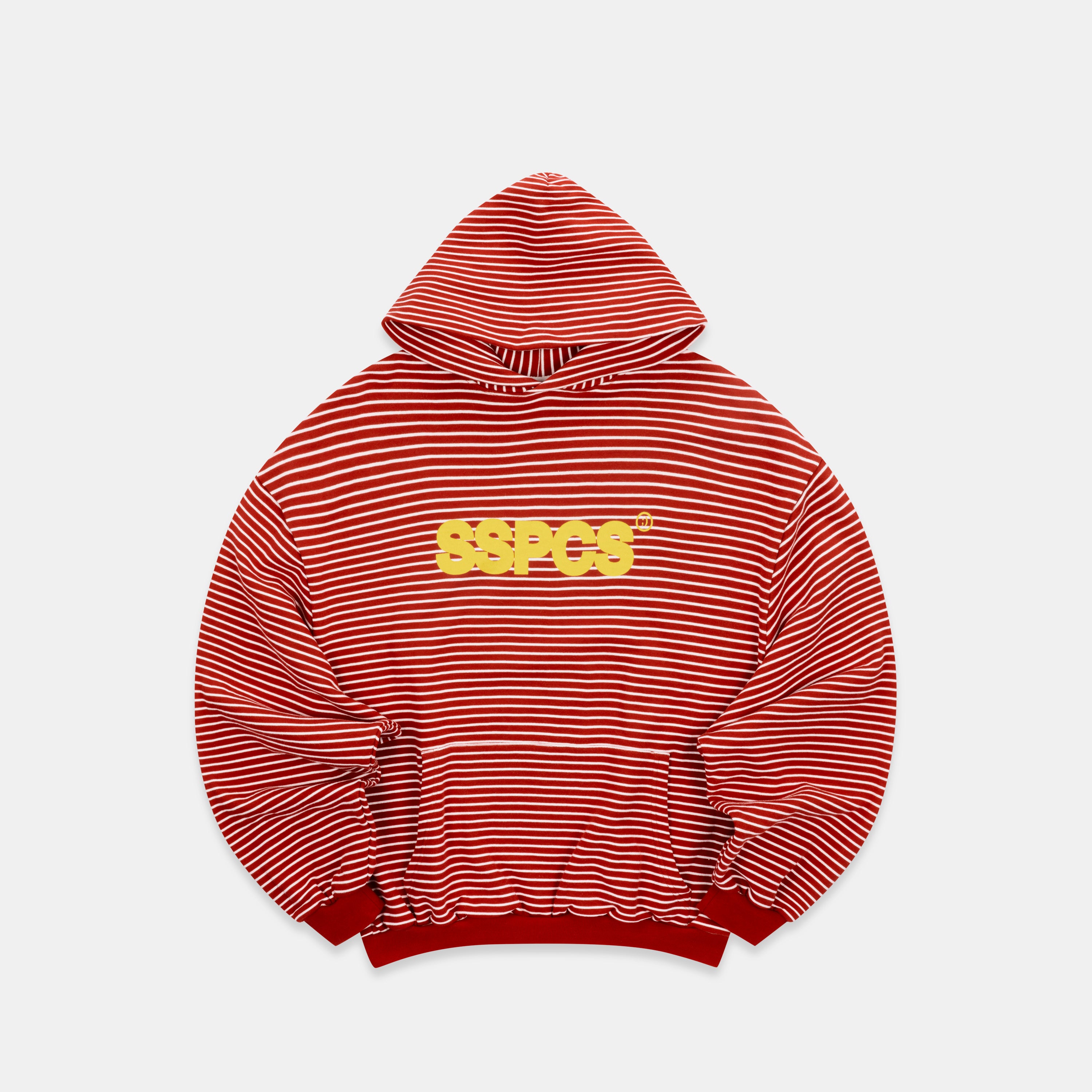 The SSPCS Striped Hoodie - Red – Suspicious Antwerp