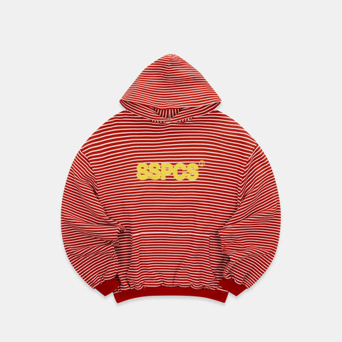 Polkaline / The SSPCS Striped Hoodie - Red