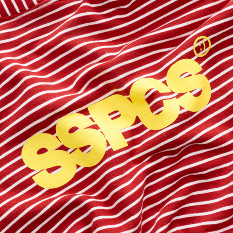 Polkaline / The SSPCS Striped Hoodie - Red